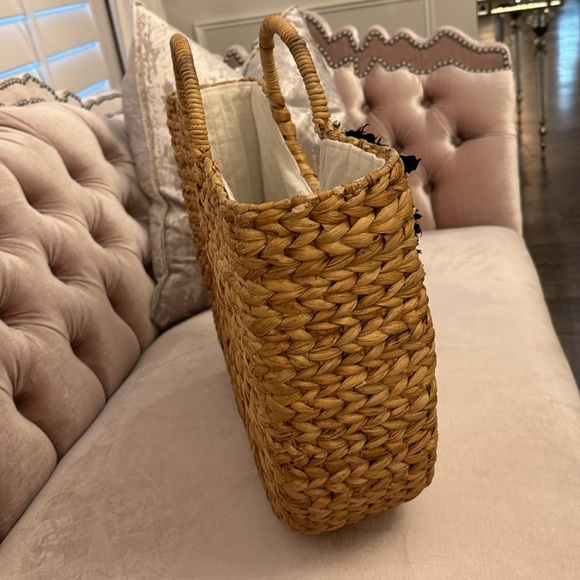 LARGE HANDMADE BRACH BAG WITH FEATHERS - Picture 6 of 17